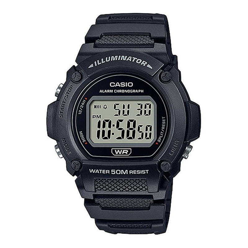 Reloj Casio W-219h-1a Relojesymas Negro Gris