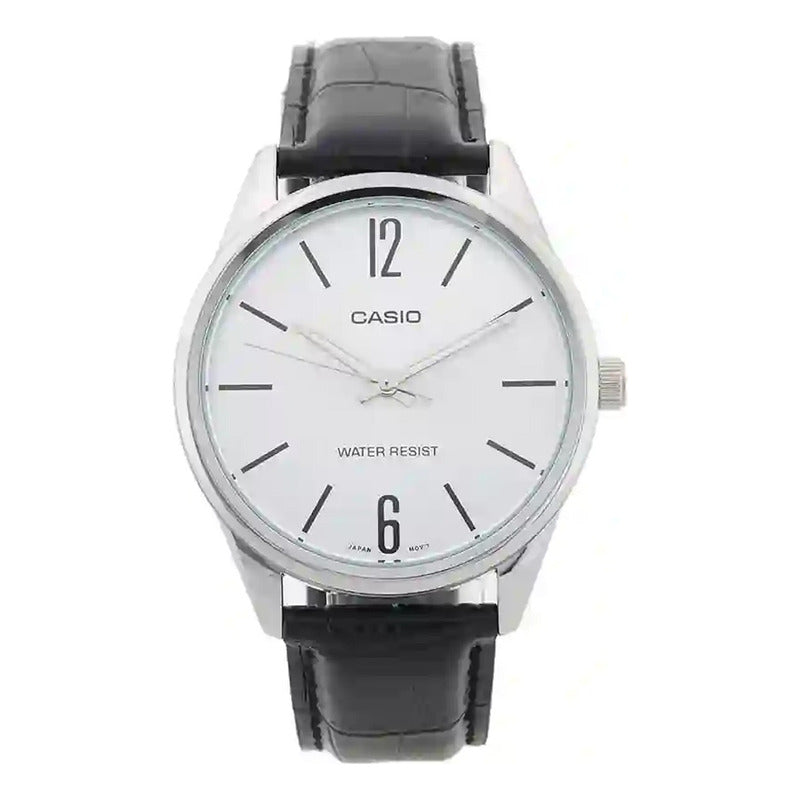 Reloj Casio Hombre Mtp-v005l-7b Original Negro Plateado Plateado