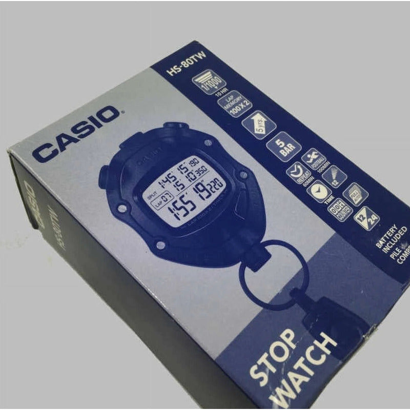 Cronometro Casio Hs-80tw Negro 100 Laps Digital