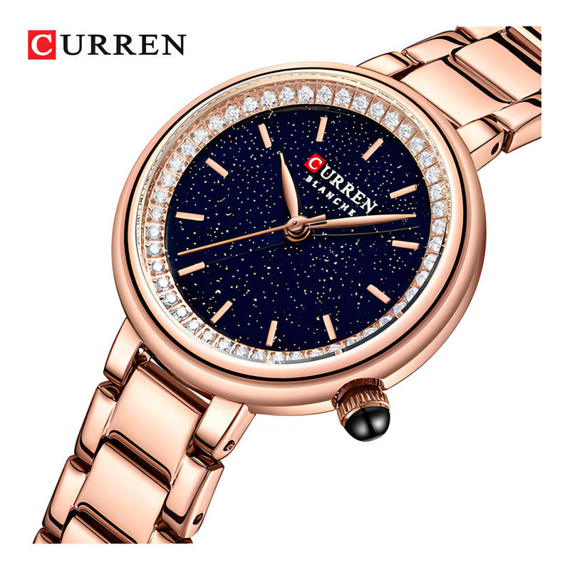 Reloj De Mujer Curren 9089 De Acero Inoxidable Oro Rosa