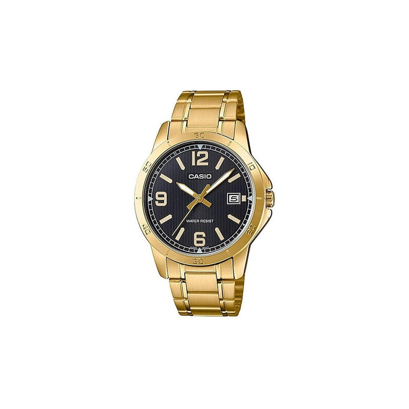 Reloj Casio Hombre Mtp-v004g-1b Color Dorado Negro