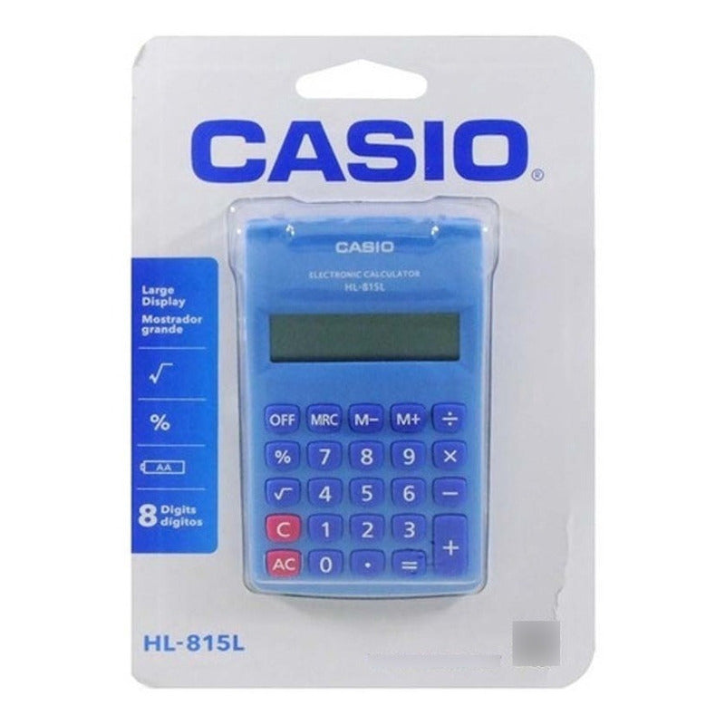 Calculadora Casio Hl-815l-bu Relojesymas Azul