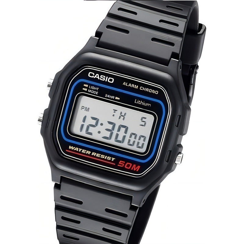 Reloj Casio W-59 Vintage Retro Malla Color Negro