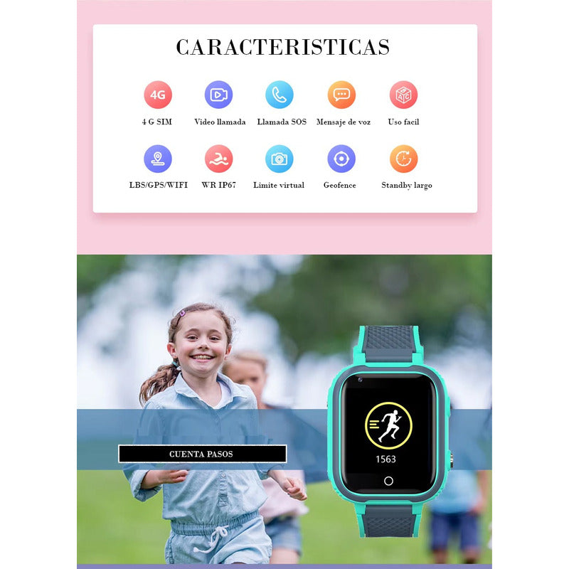 Reloj Smartwatch Lt21-bl Gps Niños C Internet 4g Celeste Celeste/gris Gris