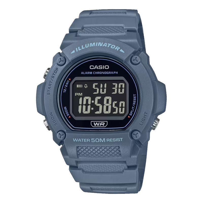 Reloj De Pulsera Casio W-219hc-2bv Original Azul Acero Azul Acero Negro