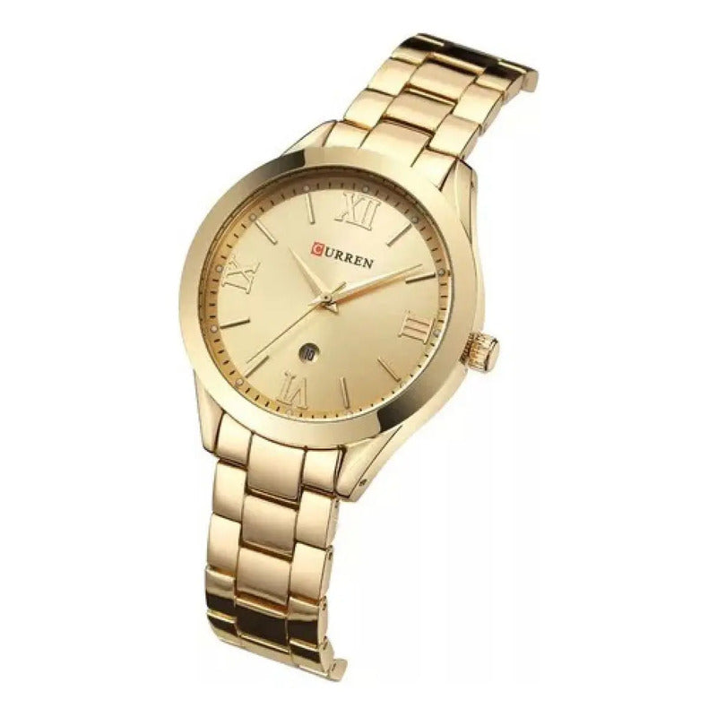 Reloj Para Mujer Curren Curren 9007-6 Kreb6318 Dorado Dorado