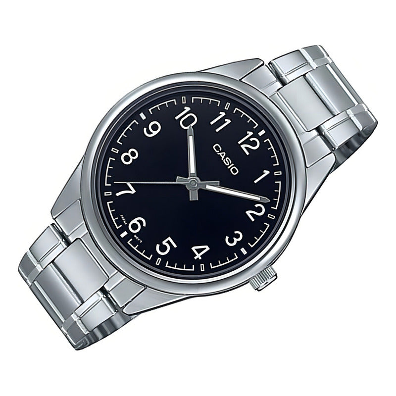 Reloj Casio Mtp-v005d-1b4 Hombre Acero Plata Full Color De La Correa