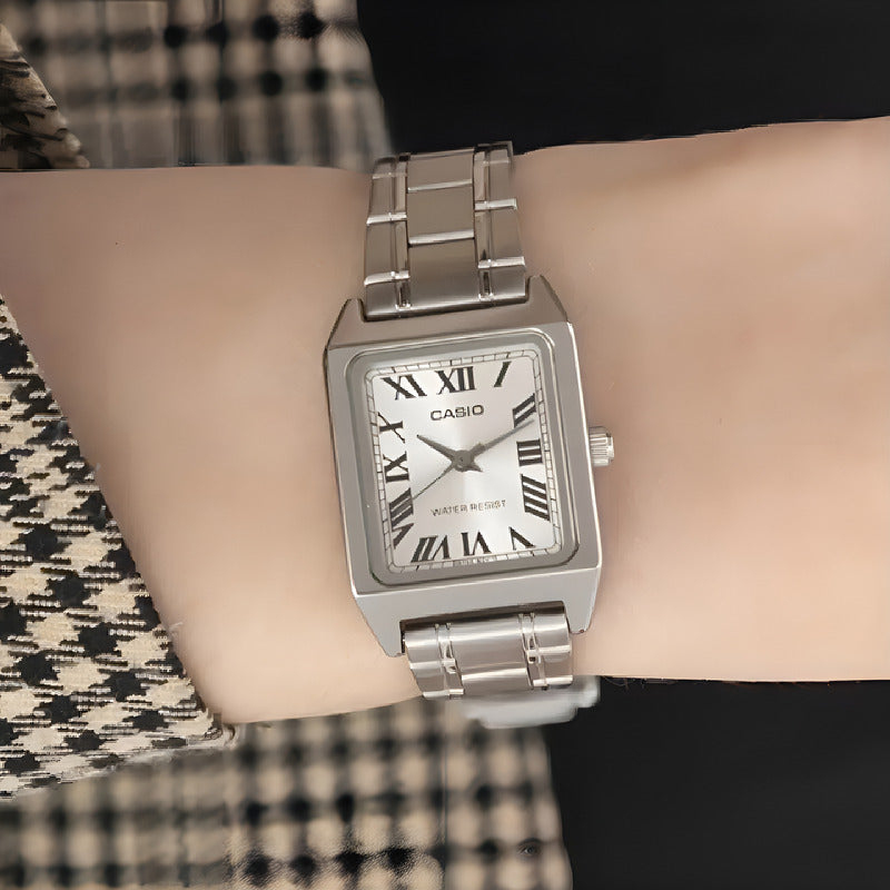 Reloj Casio Ltp-v007d-7b Numeros Romanos Casiocentro Plateado