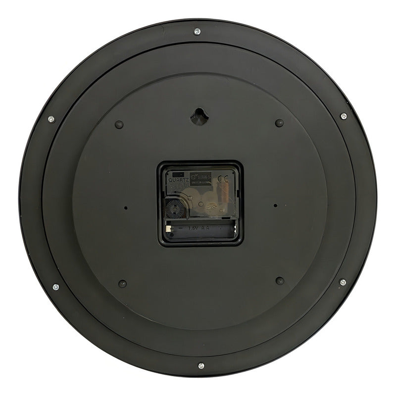 Reloj Pared Plastico Siklos Gb8110 Negro 28 Cm Silencioso Blanco