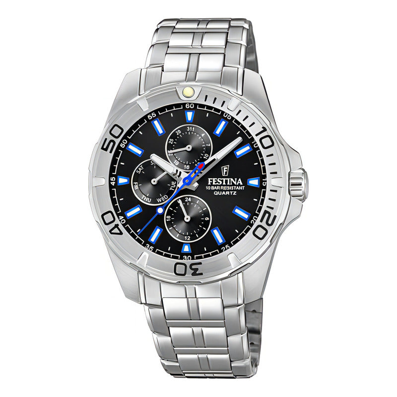 Reloj Para Hombre Festina Multifunction F20445-6 ORIGINAL Plateado