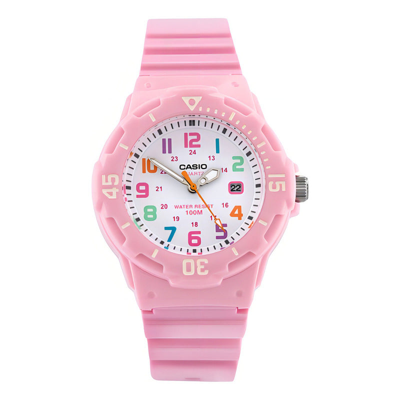 Reloj Casio Dama Lrw-200h-4b2vdf Rosa Chicle Blanco