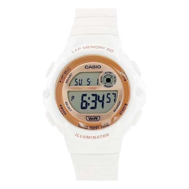 Reloj Casio Digital Lws-1200h-7a2 60 Laps 100m Casiocentro Blanco