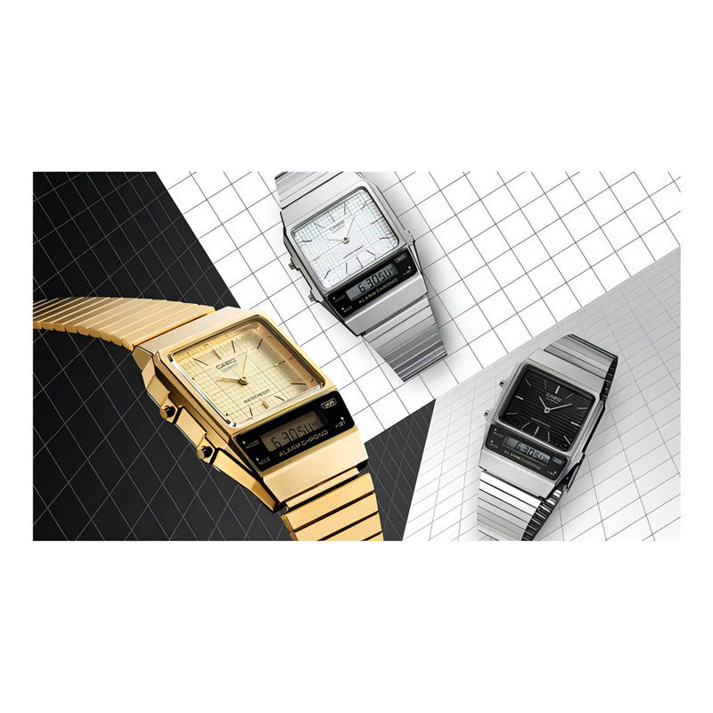 Reloj Casio Hombre Aq-800eg-9adf Dorado