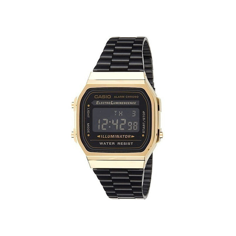 Reloj Casio Vintage A-168wegb-1b Nuevo Original/relojesymas Negro Dorado Negro