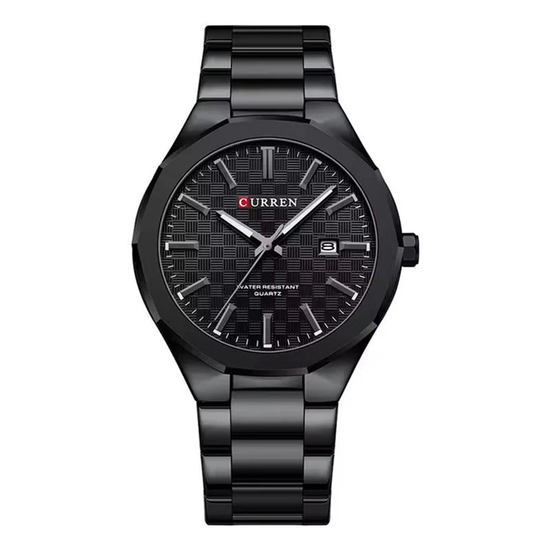 Reloj Curren 8477-5 Metálico Para Hombre Elegante Negro
