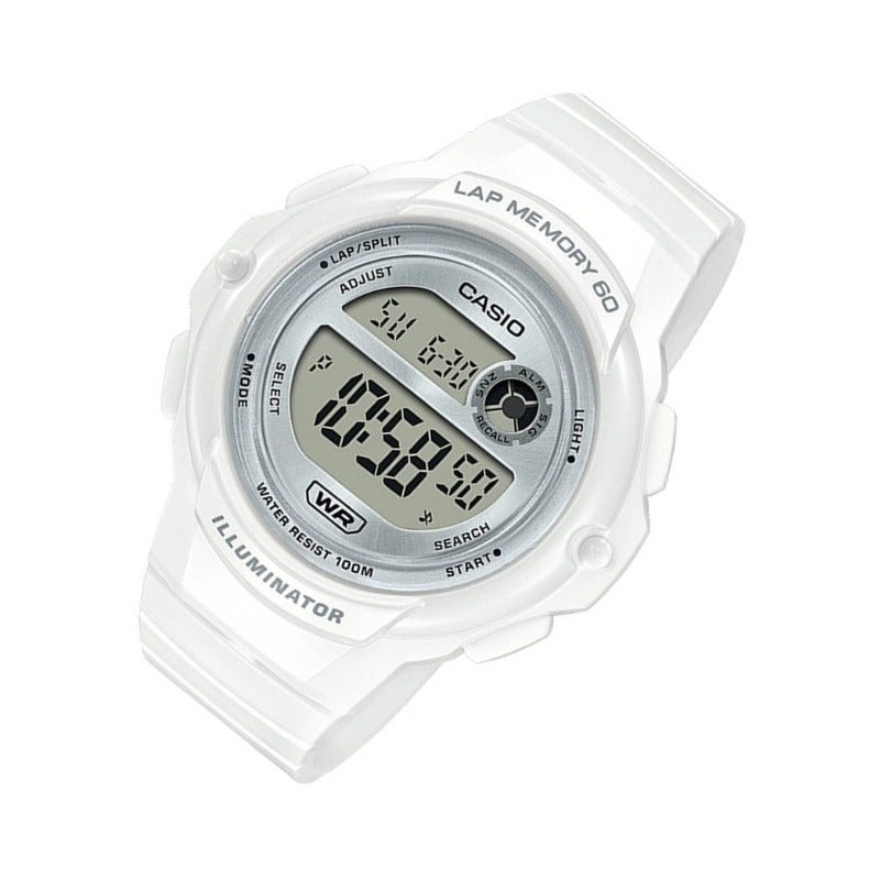 Reloj Casio Digital Lws-1200h-7a1 60 Laps 100m Casiocentro Blanco Gris