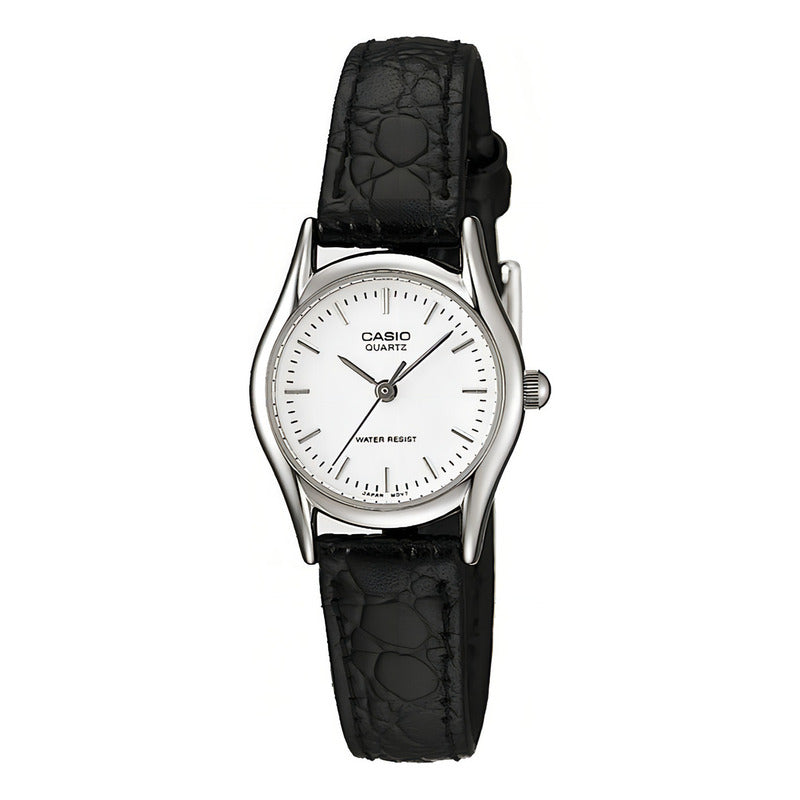 Reloj Casio Ltp-1094e-7a Fashion Cuarzo Mujer Negro Blanco