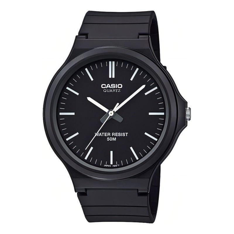 Reloj Casio Quartz Para Mujer, Analógico Con Alarma Y Resistencia Al Agua 50 M Negro