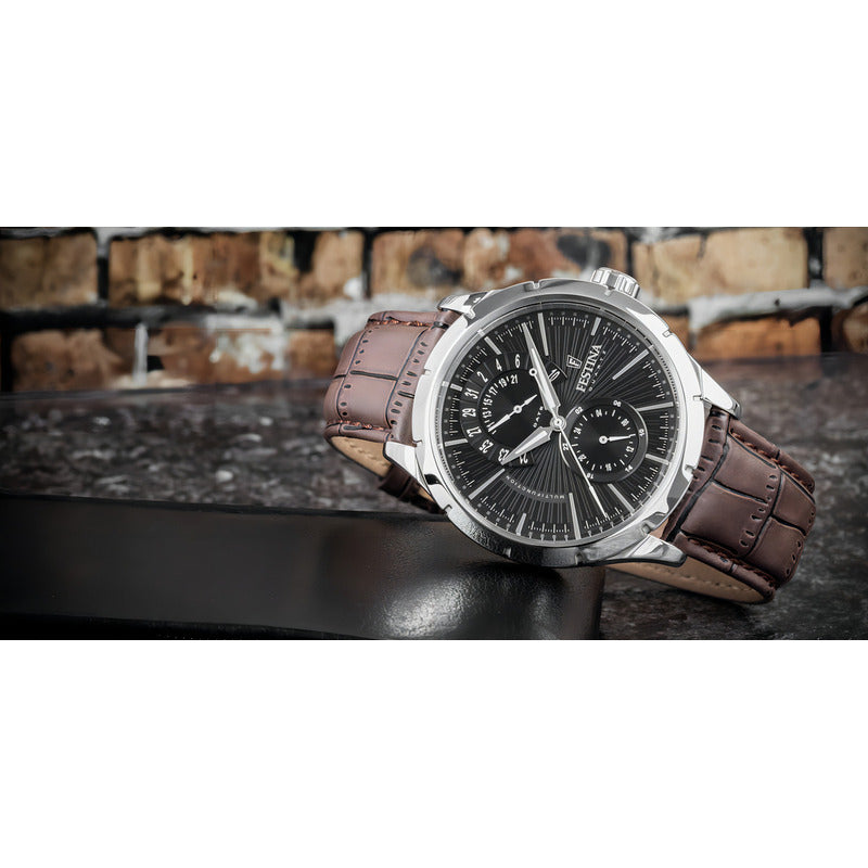 Reloj F16573/4 Festina Hombre Retro Plateado Negro