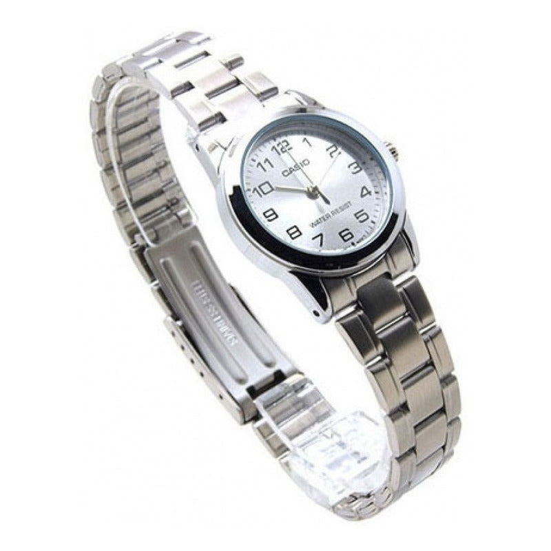 Reloj Plateado Casio Ltp-v001d-7budf Para Mujer Plata