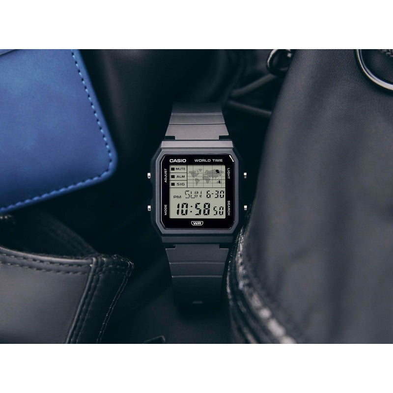 Rejoj Casio Vintage Lf-30w Digital Unixeshora Mundial Malla Negro