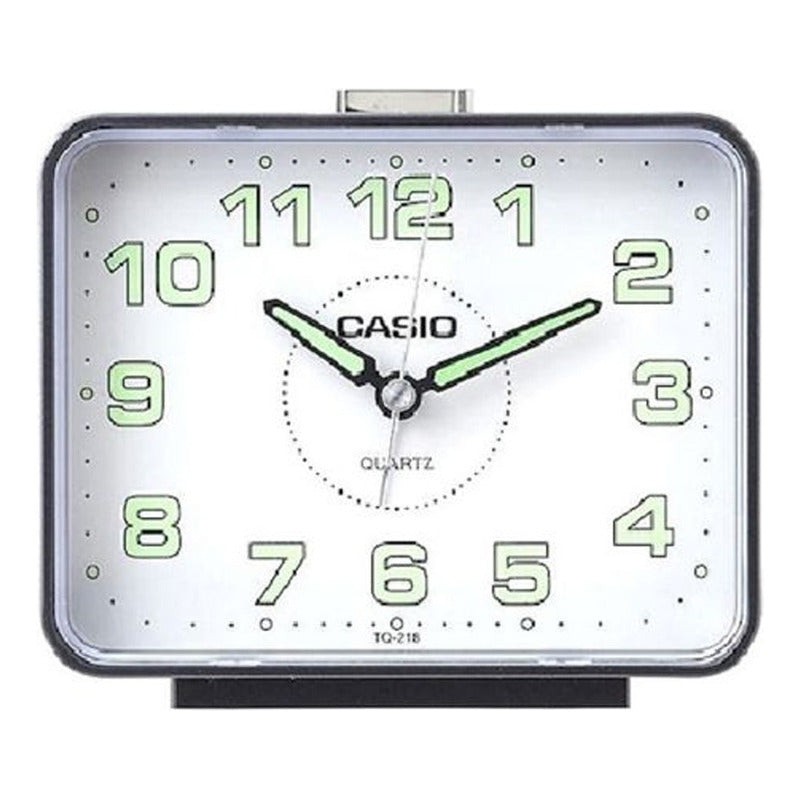Reloj Despertador Casio Tq-218-1b Quartz Original Negro