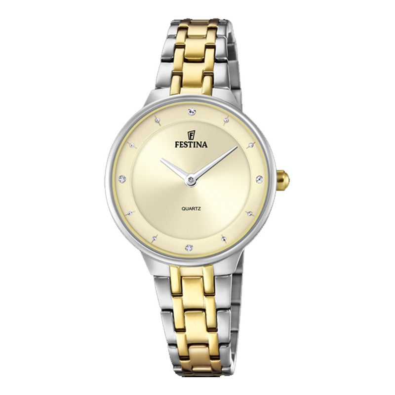 Relojes Pulsera Mujer Metal F20625/2 Original Dorado/plateado Dorado Dorado