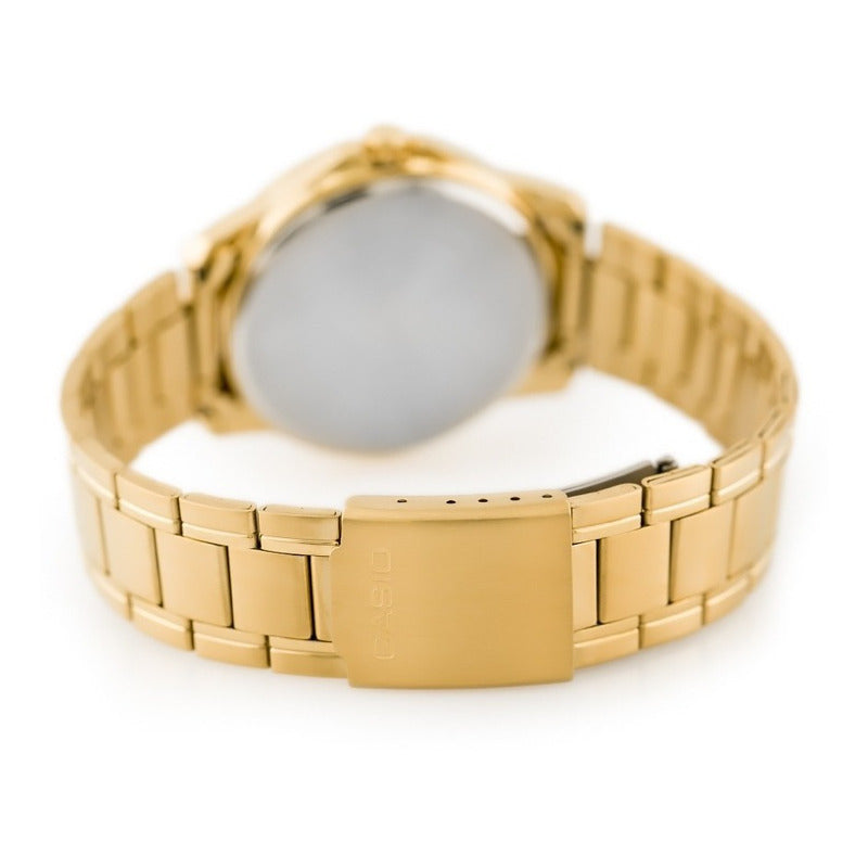 Reloj De Pulsera Casio Enticer Mtp-v004g-9b Relojesymas Dorado