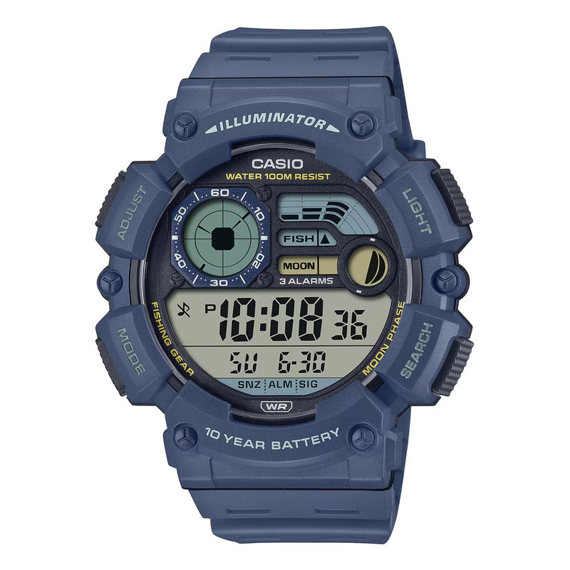 Reloj Hombre Casio Ws-1500h-1av Cuarzo Original Azul Azul Gris