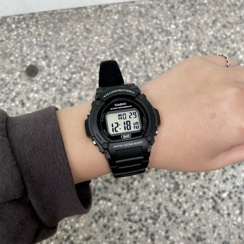 Reloj Casio W-219h-1a Relojesymas Negro Gris