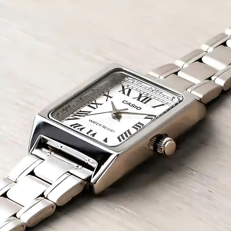 Reloj Casio Ltp-v007d-7b Numeros Romanos Casiocentro Plateado