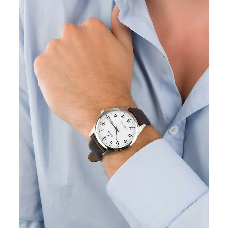 Reloj De Pulsera Festina Para Hombre, Analógico Con Correa De Cuero Plateado