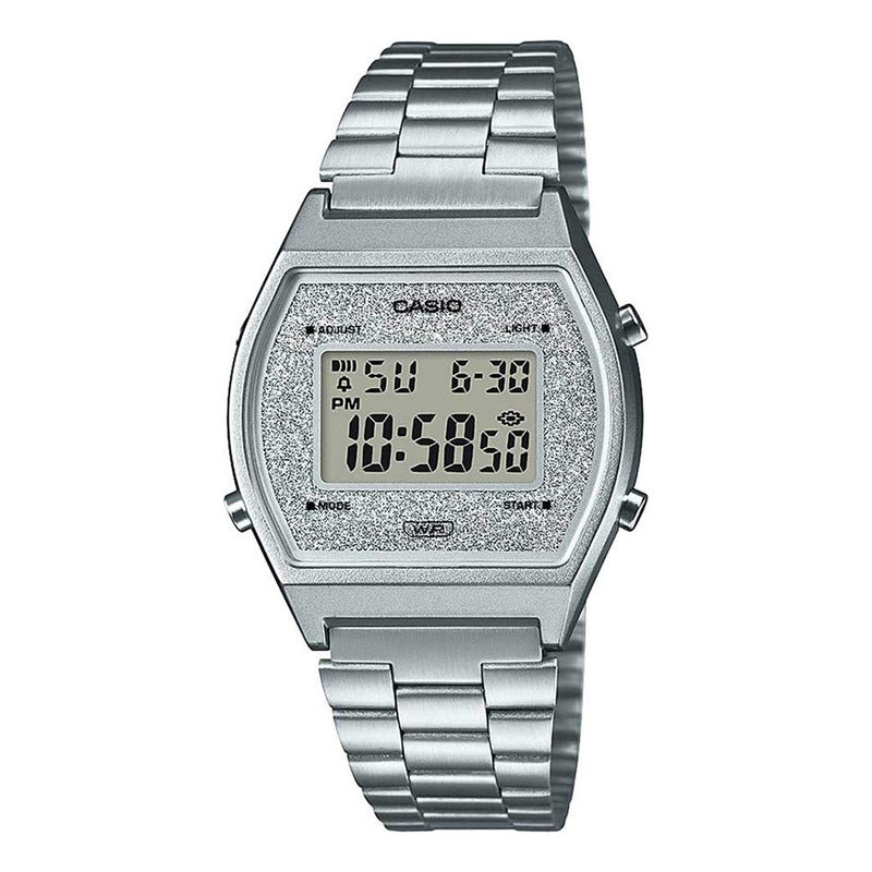Reloj Casio Vintage B-640wdg-7 Unisex Original Plateado Plateado Plateado