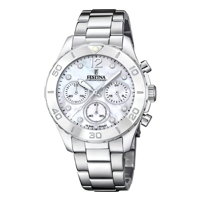 Reloj Para Mujer Festina Boyfriend F20603/1 Plateado