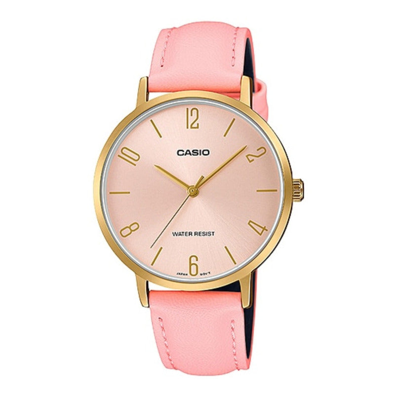 Reloj De Pulsera Casio Dress Ltp-vt01gl-4b Relojesymas Rosa Dorado