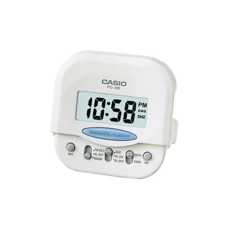 Reloj Despertador Blanco Casio Pq-30b-7