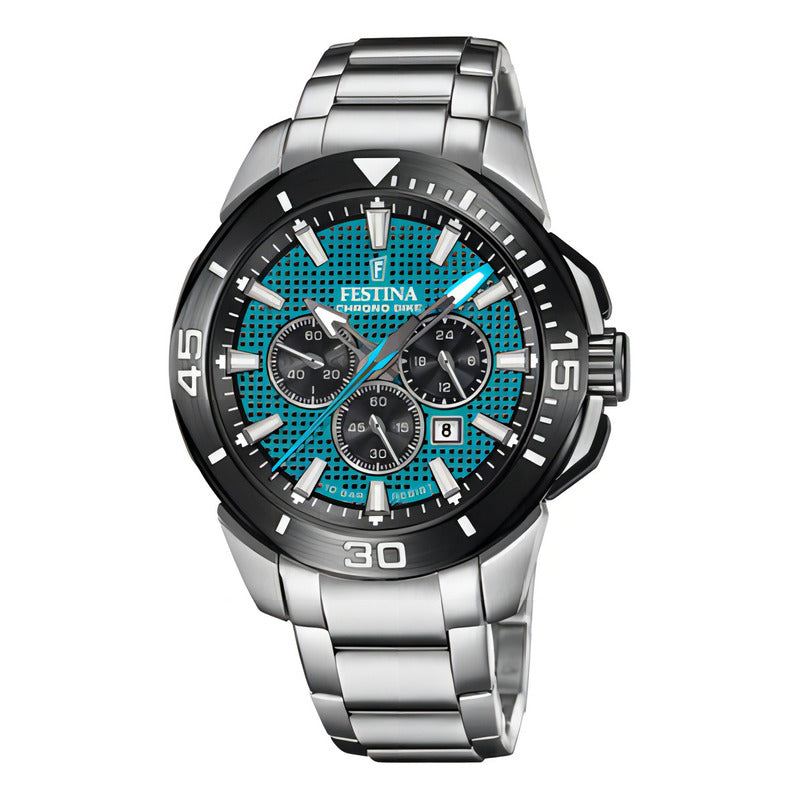 Reloj Festina F20641 Hombre Acero Cronómetro 10 Bar Color Del Fondo 3 Color De La Malla Plateado Color Del Bisel Negro