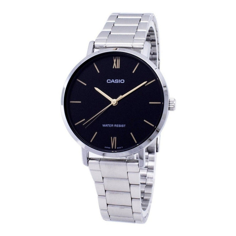 Reloj Mujer Casio Ltp-vt01d-1b Plateado Negro