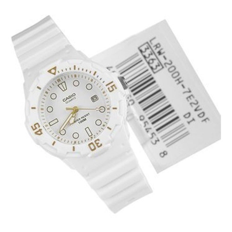 Reloj De Pulsera Casio Youth Lrw-200h-7e2 Relojesymas Blanco