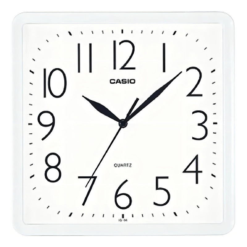 Reloj Pared Casio Iq-06-7df Color De La Estructura Blanco