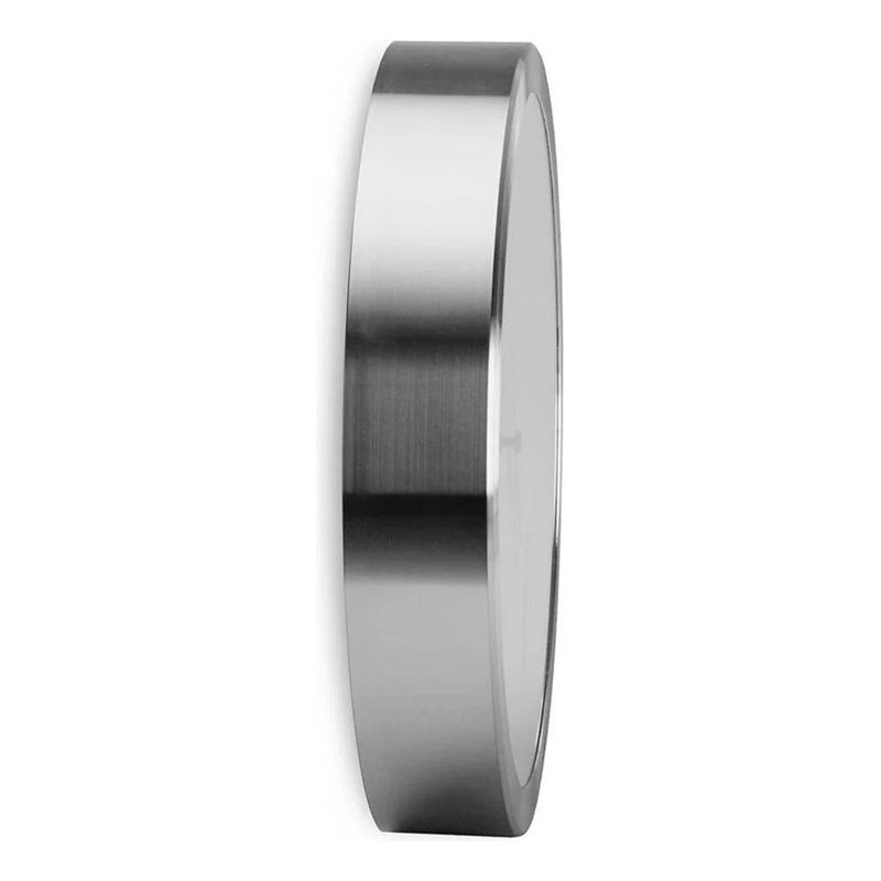 Reloj Pared Metal Siklos Gc1201 30cm Silencioso Relojesymas Color De La Estructura Plateado Color Del Fondo Blanco