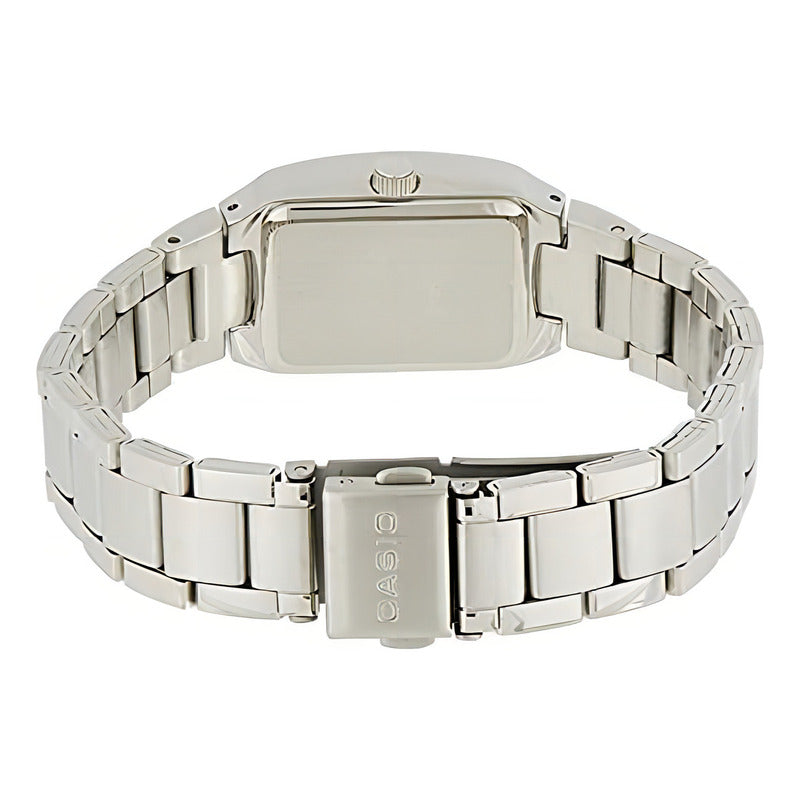 Reloj Casio Ltp-1165a-4c Plateado Y Rosa Para Dama