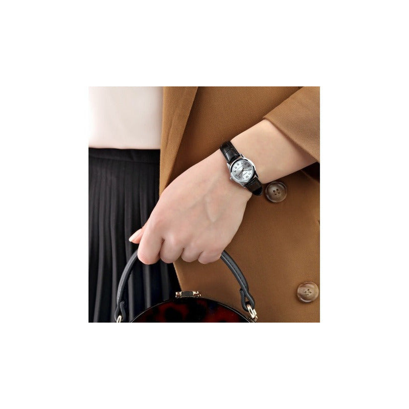 Reloj Casio Dama Ltp-v001l-7b Negro Relojesymas - Negro - Plateado - Plateado
