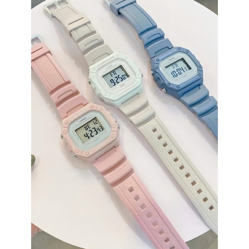 Reloj Casio W-218hc-4a2v Unisex - Digital Blanco Gris