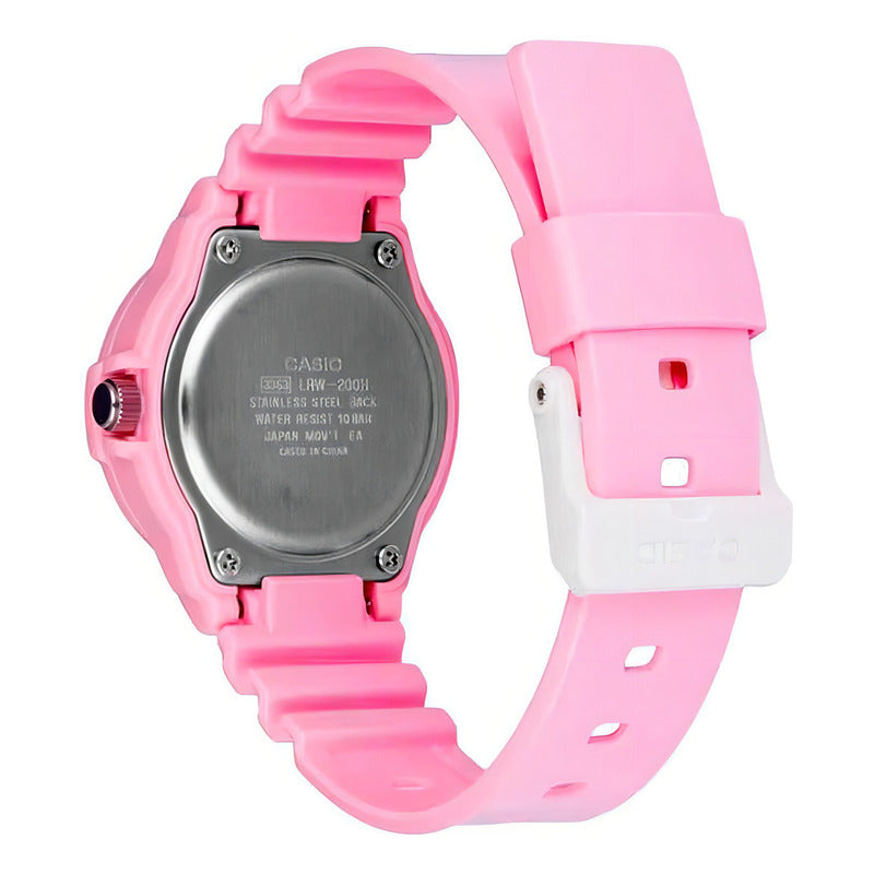 Reloj Casio Dama Lrw-200h-4b2vdf Rosa Chicle Blanco