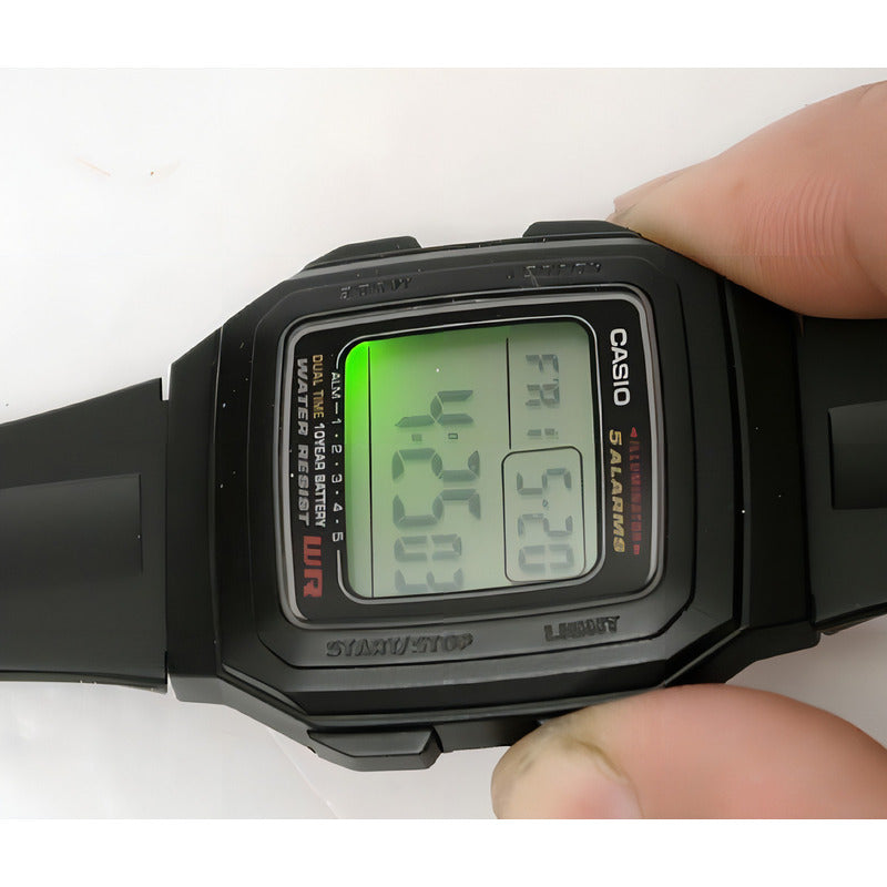 Reloj Casio F-201wa-1adf Cuarzo Hombre Negro Natural