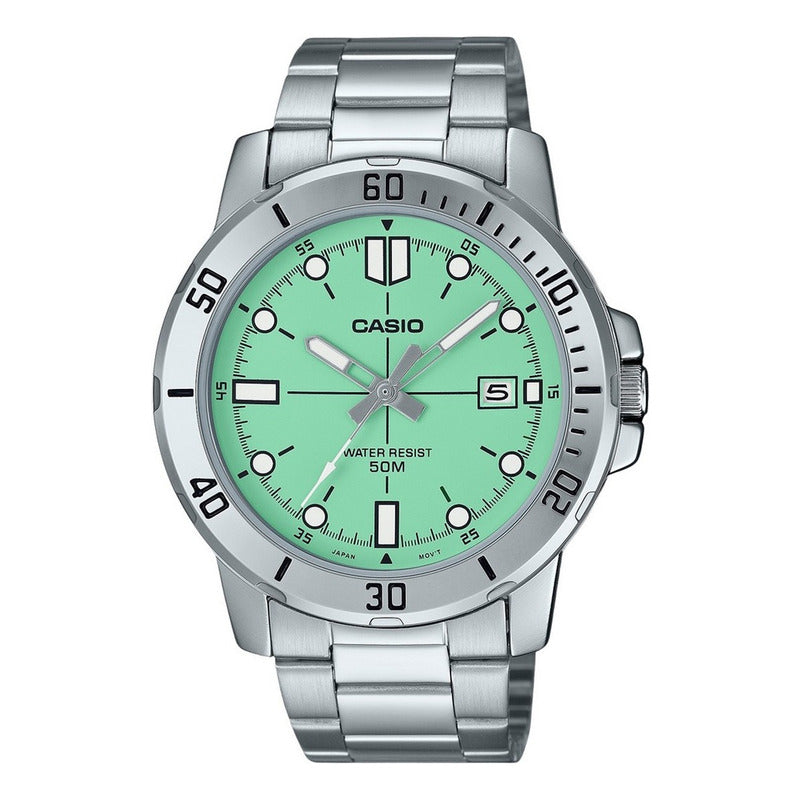 Reloj Casio Hombre Mtp-vd01d-3e1 Original Plateado Plateado Agua