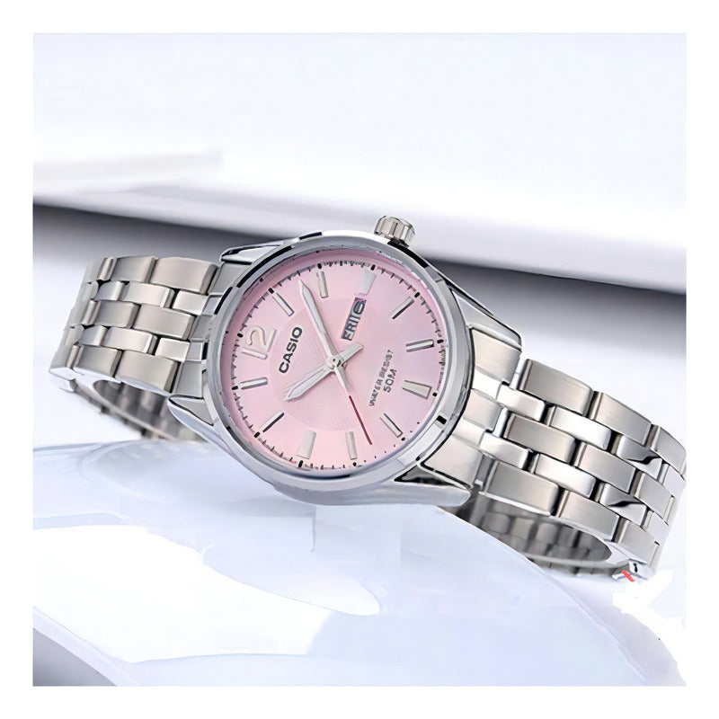 Reloj Casio Ltp-1335d-5av Cuarzo Plateado