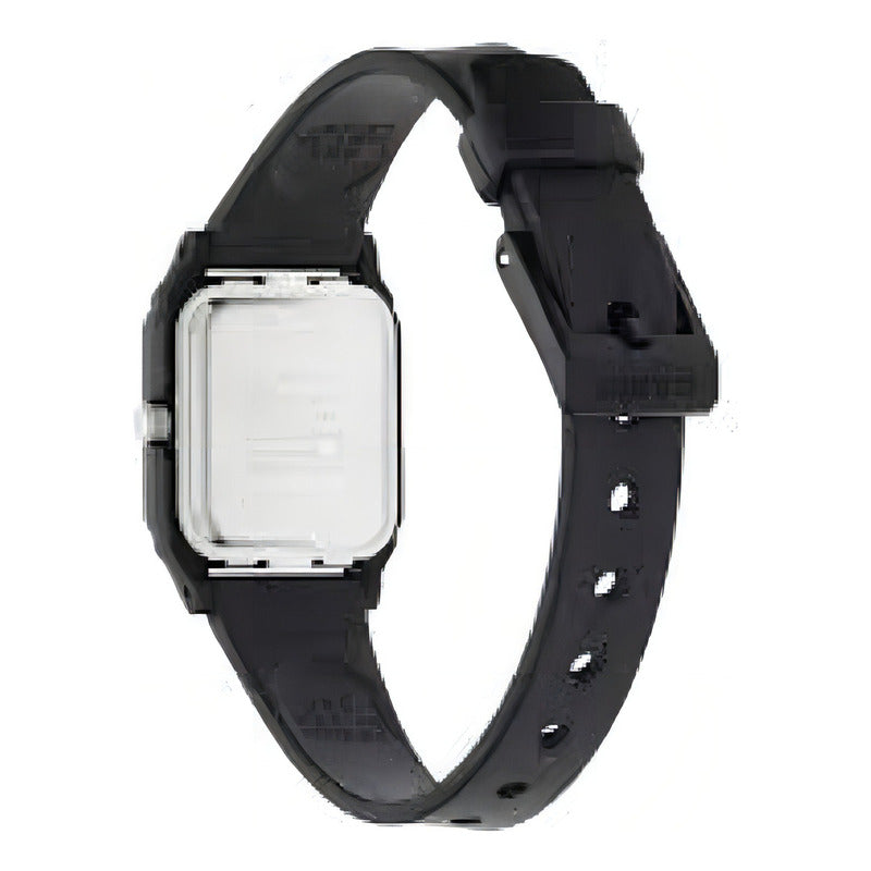 Reloj Casio Original Dama Lq-142e-1 Análogo Color De La Correa Negro Color Del Fondo Café Oscuro