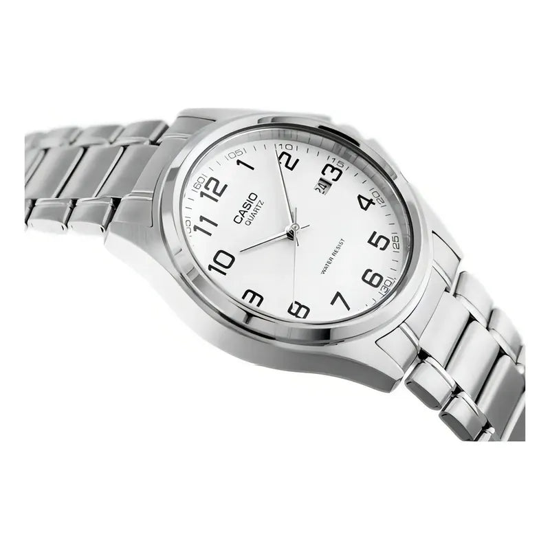 Reloj Casio Clásico Mtp-1183a Para Hombre, Con Cuarzo Y Correa De Acero Plateado Azul